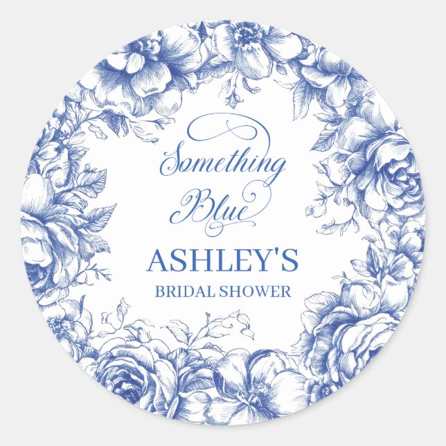 Pegatinas para Despedida de Soltera con Algo Azul (Anverso)