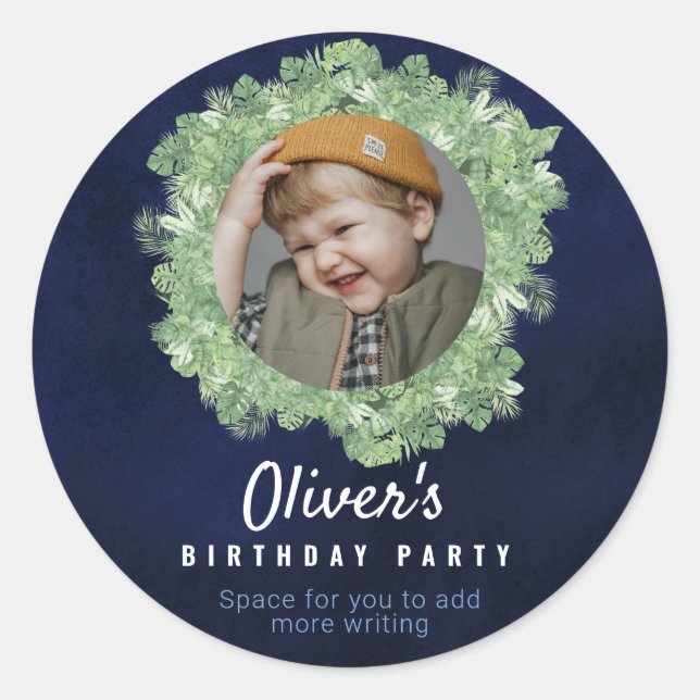Pegatinas para el cumpleaños de un niño (Anverso)