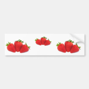 Pegatinas para el parachoques con las fresas