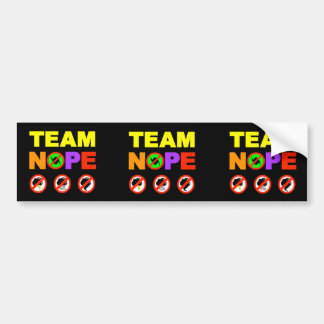 pegatinas para el parachoques de Nope del equipo