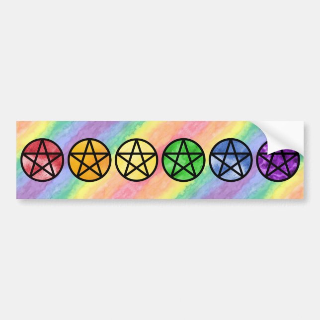 Pegatinas para el parachoques del arco iris (Frente)