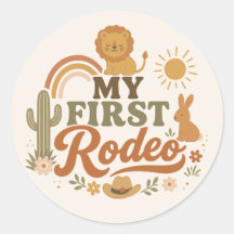 Pegatinas para el Primer Cumpleaños de Rust Rodeo 