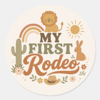 Pegatinas para el Primer Cumpleaños de Rust Rodeo 