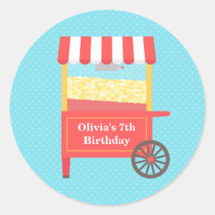 Pegatinas para fiesta de cumpleaños de niños con p