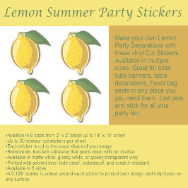 Pegatinas para Fiesta de Limón de Verano