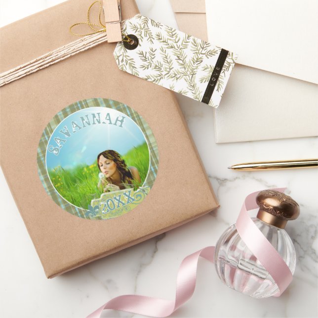 Pegatinas para fotos de graduación a cuadros (Regalar)