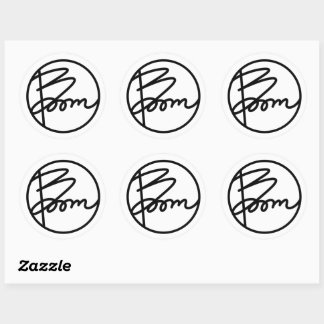 Pegatinas para la portada del libro Boom