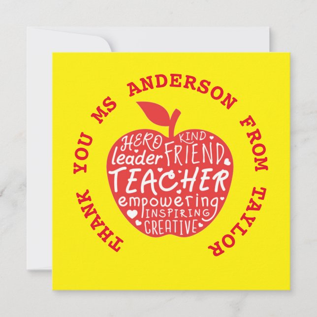 Pegatinas para maestros - MEJORES Frases Manzana  (Anverso)