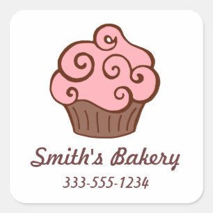 Pegatinas para Negocio de Cupcakes Personalizados