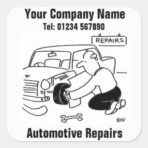 Pegatinas para negocios de reparaciones automotric