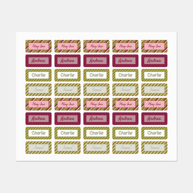 Pegatinas para niños Almuerzo o elige (Hoja)