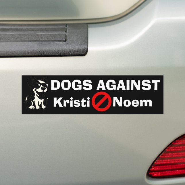 Pegatinas para parachoques de perros contra Kristi (en coche)