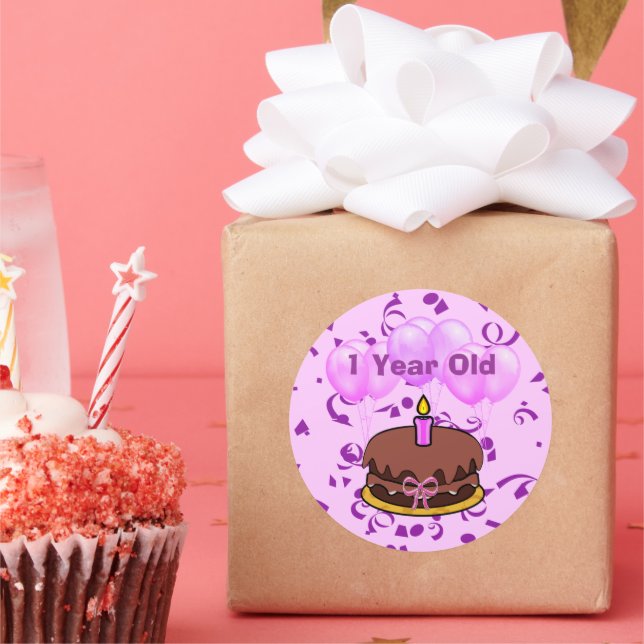 Pegatinas para pastel de cumpleaños de 1 año súper (Fiesta)