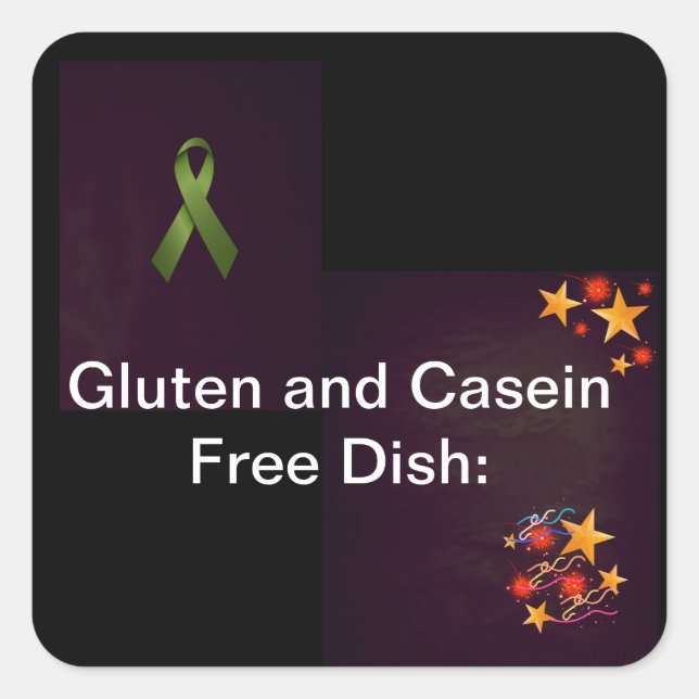 Pegatinas para Potlucks (alarmas para las alergias (Anverso)