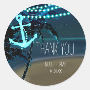 Pegatinas para recuerdos de boda de Ancla de Playa