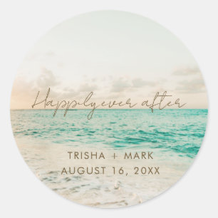 Pegatinas para Recuerdos de Boda en la Playa