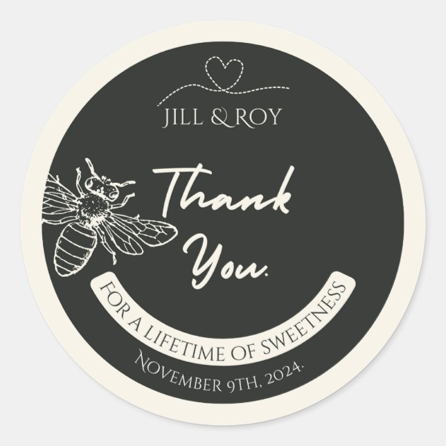 Pegatinas para tapas de tarros de miel mini (Anverso)