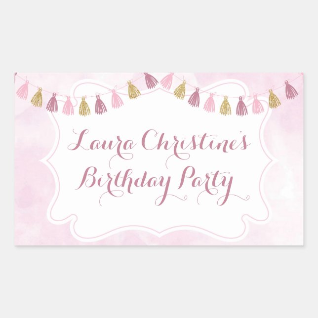 Pegatinas para una fiesta de cumpleaños (Anverso)