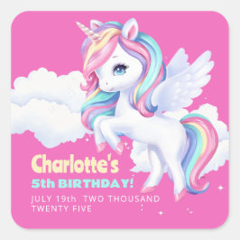 Pegatinas para una fiesta de cumpleaños mágica.