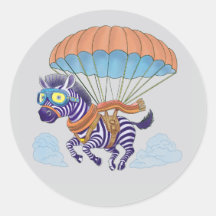 Pegatinas Parachute Zebra