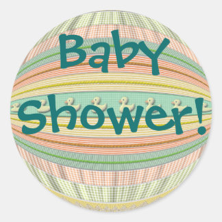 Pegatinas - Patos en fila - "¡Baby Shower!"