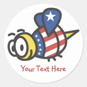 Pegatinas patriotas Personalizados de Bumblebee