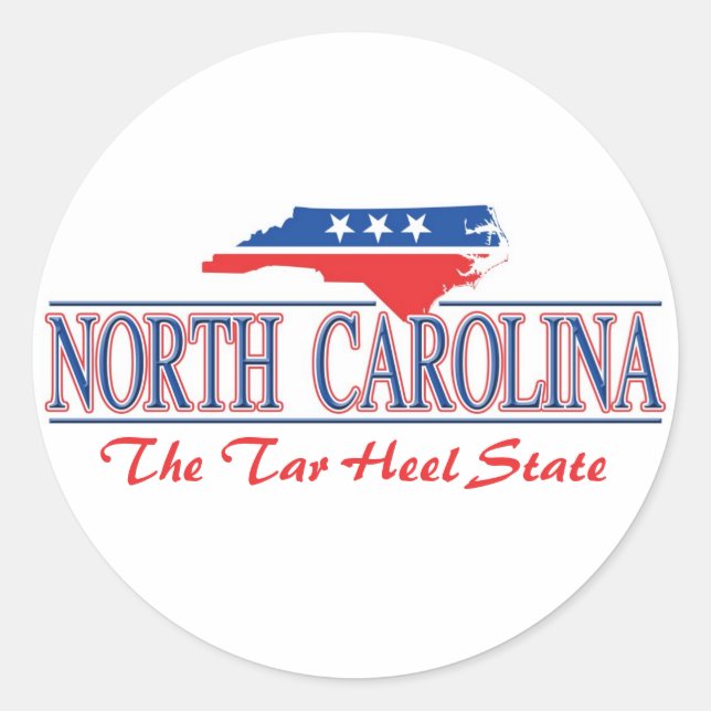 Pegatinas patrióticos de Carolina del Norte (Anverso)