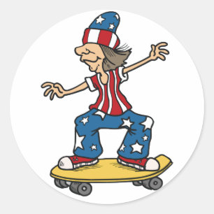 Pegatinas patrióticos del skater