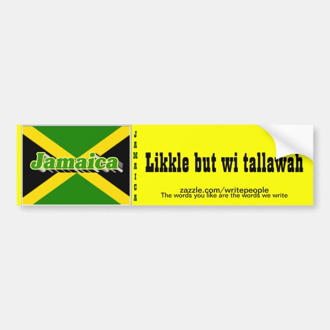Pegatinas patwa bumper de Jamaica (Frente)