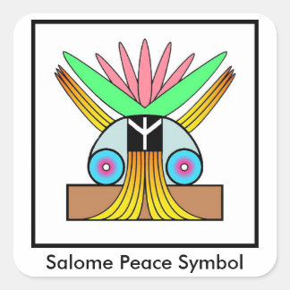 Pegatinas pequeños del símbolo de la paz de Salome
