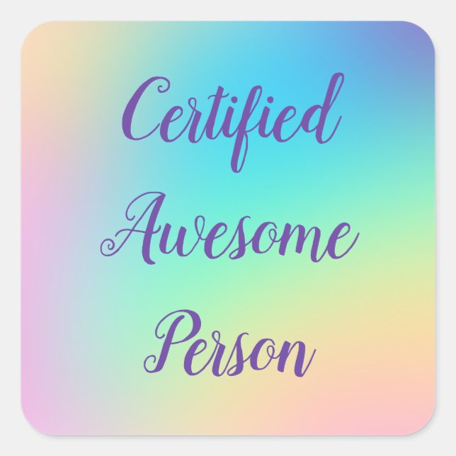 pegatinas "Persona Increíble Certificada" (Anverso)