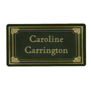 Pegatinas personales con efecto de cuero grabado d