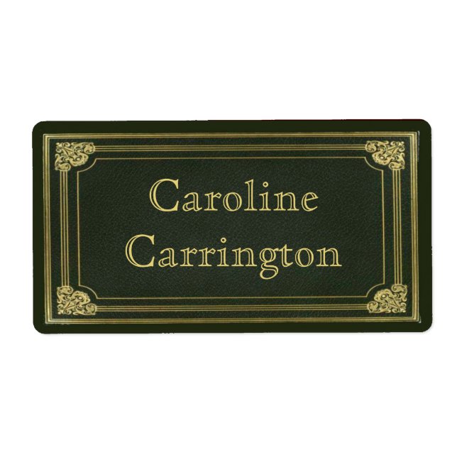 Pegatinas personales con efecto de cuero grabado d (Frente)