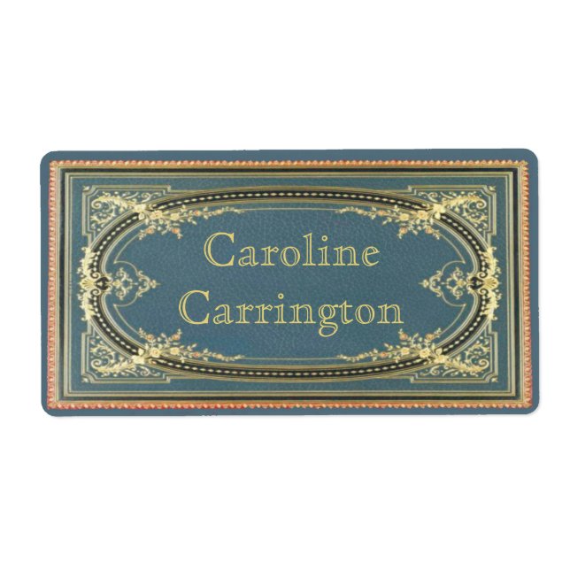 Pegatinas personales con efecto de cuero grabado d (Frente)