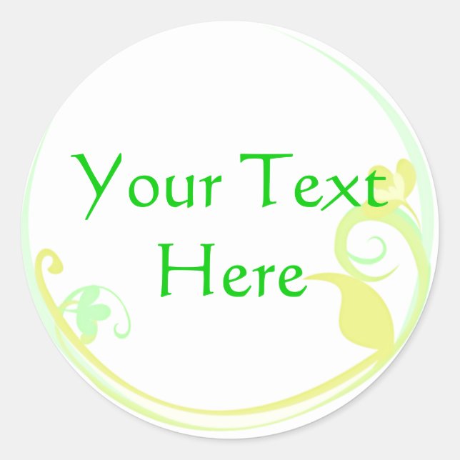 Pegatinas personalizables de flores amarillas (Anverso)