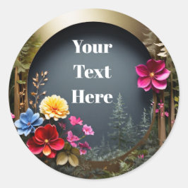 Pegatinas personalizables florales Fiestas/Bodas