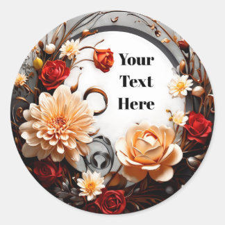 Pegatinas personalizables florales para fiestas/bo