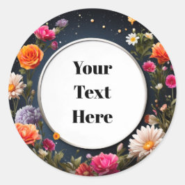 Pegatinas personalizables florales para fiestas/bo