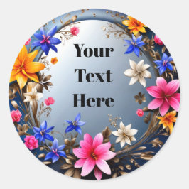 Pegatinas personalizables florales para fiestas/bo