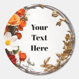 Pegatinas personalizables florales para fiestas/bo