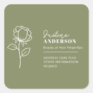 Pegatinas personalizables - Flores o cuidado de la