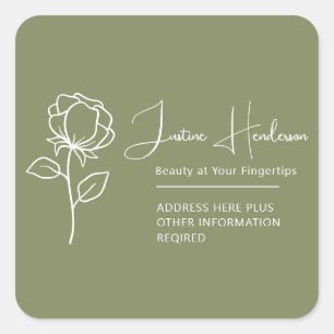 Pegatinas personalizables - Flores o cuidado de la
