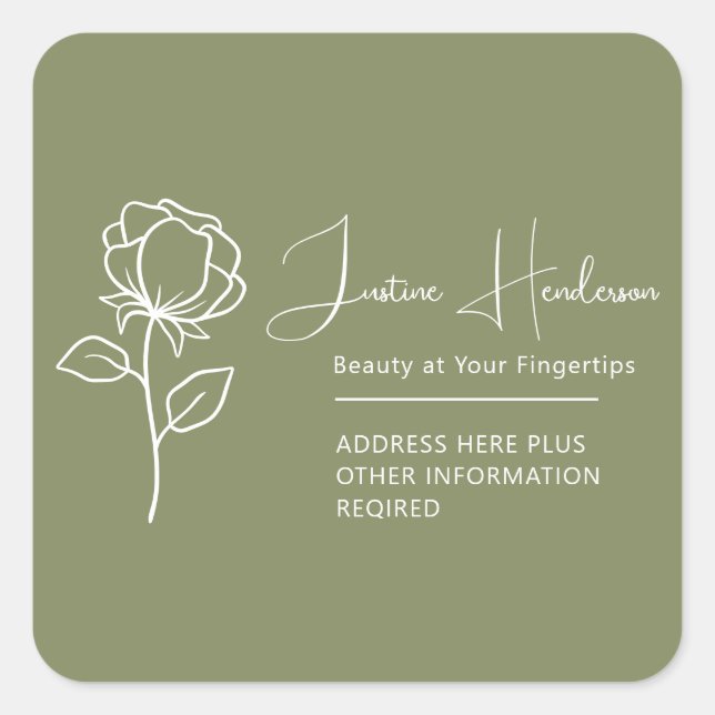 Pegatinas personalizables - Flores o cuidado de la (Anverso)