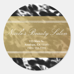 Pegatinas personalizadas chic negro blanco y falso