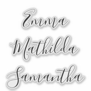 Pegatinas personalizadas con el nombre de dama de