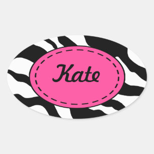 Pegatinas personalizadas con estampado de cebra