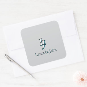 Pegatinas personalizadas con iniciales y nombres d