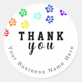 Pegatinas personalizadas de agradecimiento de pata