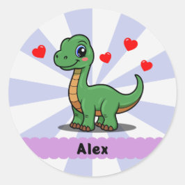 Pegatinas personalizadas de Brachiosaurus dinosaur