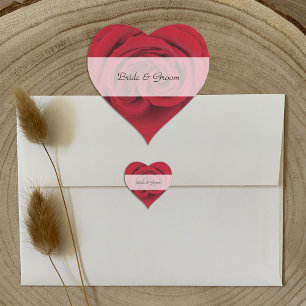 Pegatinas personalizadas de casamiento cardíaco — 